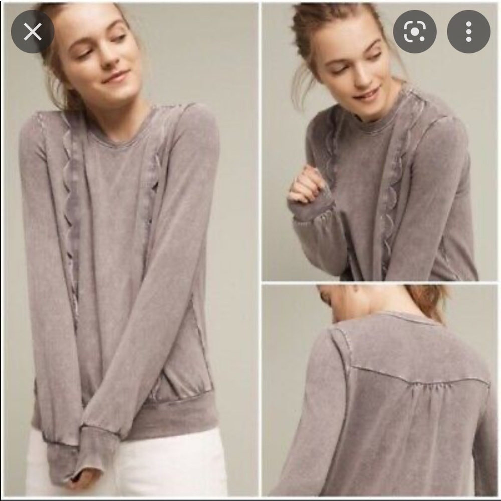 Eri + Ali Weckeekie scalloped sweatshirt
